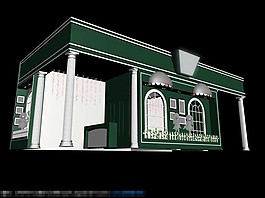 歐式展廳3d模型設計