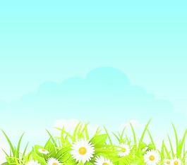 夏日的藍(lán)天背景矢量05