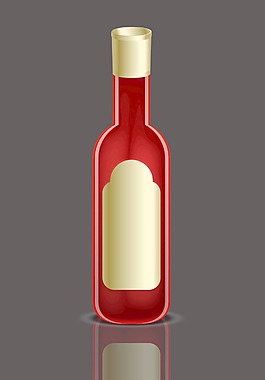 紅色的飲料瓶向量