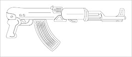 現(xiàn)代機(jī)槍形狀向量