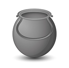 黑大鍋形狀向量