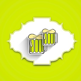 快樂的圣巴特里克節(jié)概念與啤酒杯