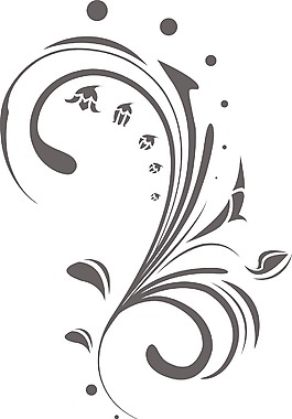 矢量花卉卷
