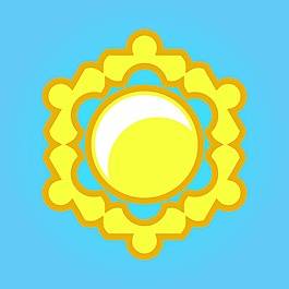 蓬勃發(fā)展的太陽矢量設(shè)計