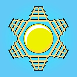 復(fù)古太陽圖標(biāo)設(shè)計
