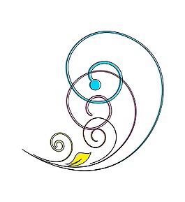 色花剪影矢量