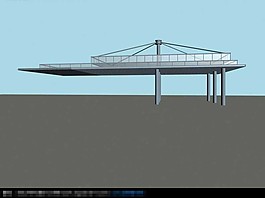 現(xiàn)代風(fēng)格的廊架設(shè)計(jì)3D小品建筑模型