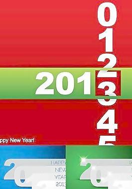 2013新年卡片矢量素材