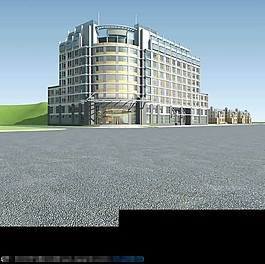 現(xiàn)代大廈建筑群3D建筑模型