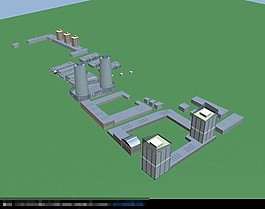 商業街辦公樓建筑模型