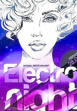 音樂俱樂部的海報設(shè)計矢量圖01