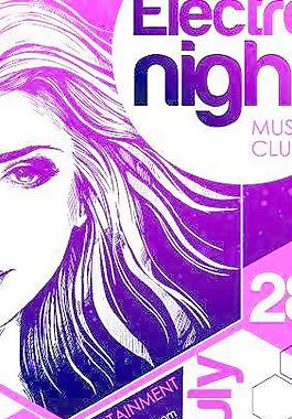 音樂俱樂部的海報設(shè)計矢量圖04