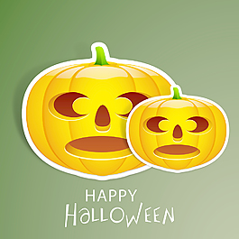 橫幅或背景的萬圣節派對貼紙