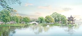 公園古建筑系列（PSD格式，圖層可編輯）