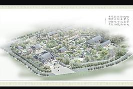 某公園鳥(niǎo)瞰圖PSD
