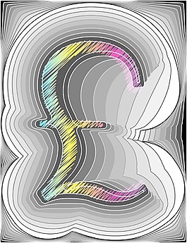 摘要字體矢量插畫