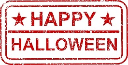 萬圣節(jié)快樂的復古印花