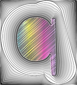 摘要字體矢量插畫