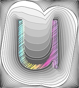 摘要字體矢量插畫