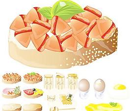 豐富而美味的食物設(shè)計(jì)矢量