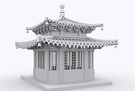 古代庙宇3D模型