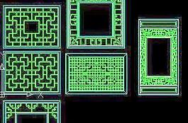 古建花窗圖案CAD圖塊