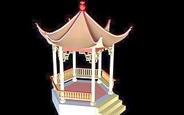 3d亭子的制作