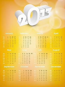 2013年的日歷