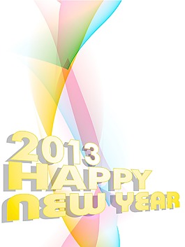2013快乐的新年贺卡