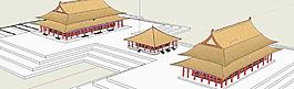 華麗古建筑SU模型