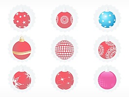 矢量標(biāo)簽套圣誕球