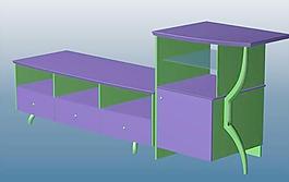 室內(nèi)裝飾設(shè)計(jì)3D模型之電視柜03