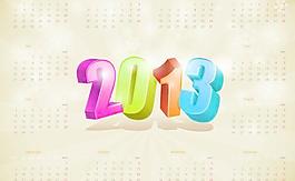 2013組日歷網格設計矢量圖05