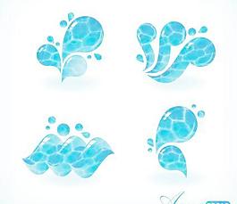 集創意水設計元素矢量圖04