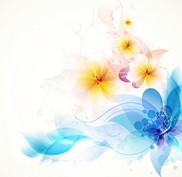 燦爛的花的彩色背景矢量01