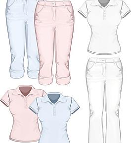 創(chuàng)意服裝設(shè)計元素矢量集04