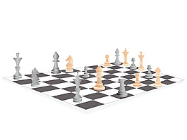 矢量棋盤和人物