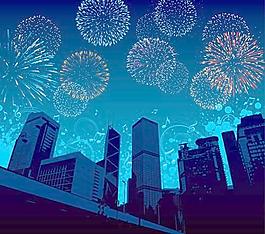 套節(jié)日煙花設(shè)計矢量素材29