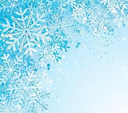 冬天的雪花背景藝術(shù)設(shè)計矢量圖05