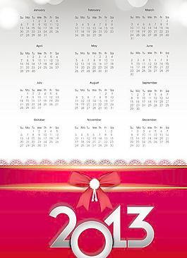 元素2013日历设计矢量艺术05