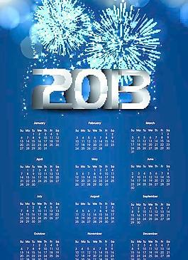 元素2013日历设计矢量艺术04