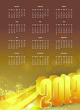 元素2013日历设计矢量艺术01