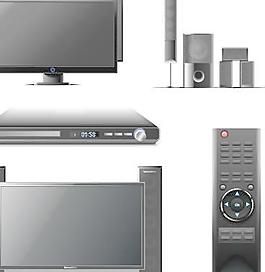 集電子液晶電視元素矢量圖03