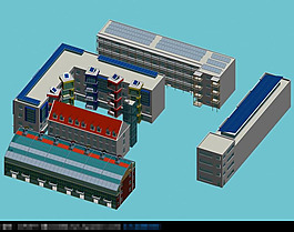 城市規(guī)劃商業(yè)辦公建筑模型