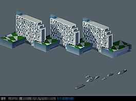 城市規(guī)劃商業(yè)辦公建筑模型