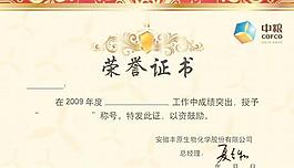 荣誉证书PSD 下载