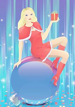 处女的设计元素矢量05圣诞
