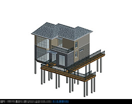 別墅獨(dú)棟建筑模型3d設(shè)計(jì)