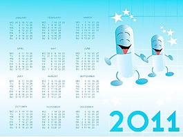 2011矢量日歷