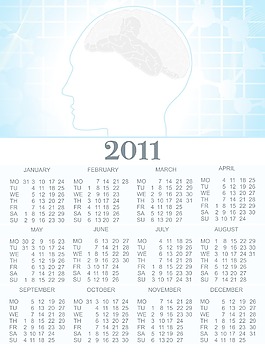 2011矢量日歷